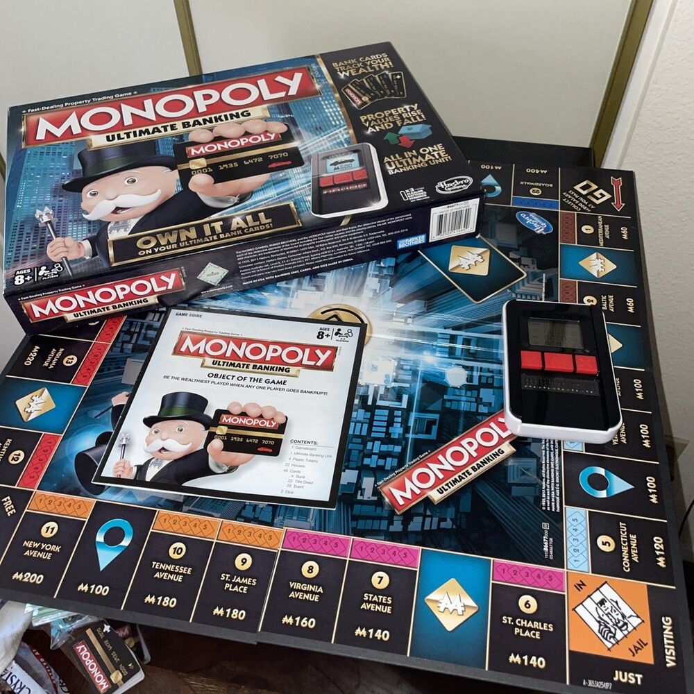 Hasbro Monopoly Ultimate Banking Board Game  - not complete see description